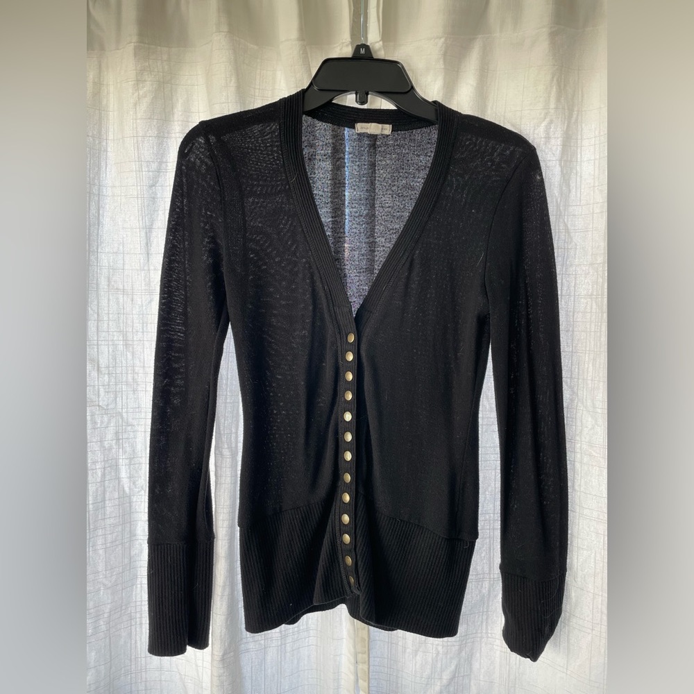 Zenana Outfitters Buttoned Black Cardigan